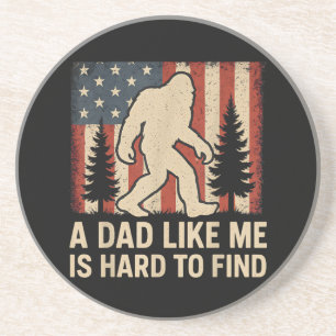 Dessous De Verre En Grès Bigfoot Patriotique Un Papa Comme Moi Est Dur à Tr