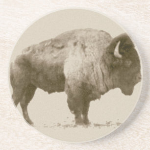 Dessous De Verre En Grès Bison des plaines