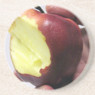 Dessous De Verre En Grès Bitten Red Apple