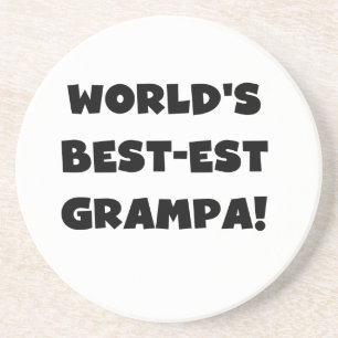 Dessous De Verre En Grès Black Text Les meilleurs t-shirts Grampa du monde