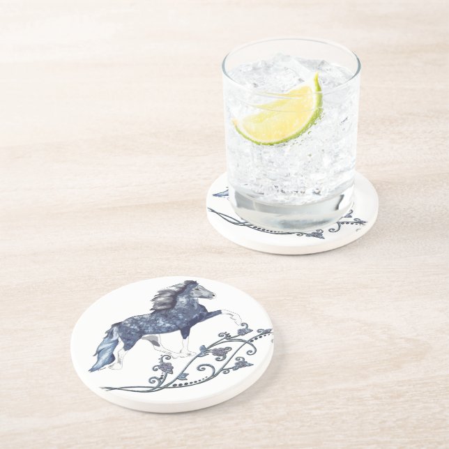 Dessous De Verre En Grès Blámóða (Côté)