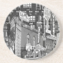 dessous de verre en grès blanc iCu2_Blck