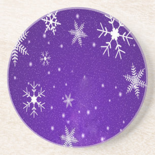 Dessous De Verre En Grès Blanche-Neige, Blue Purple Background