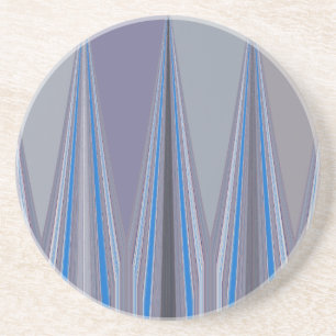 Dessous De Verre En Grès Bleu, violet, gris Chevron Art Imprimer