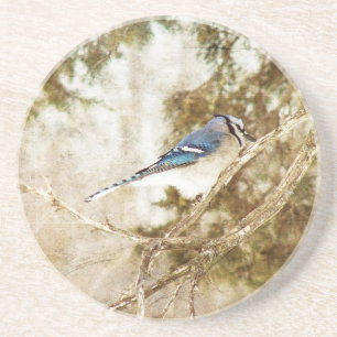Dessous De Verre En Grès Blue Jay