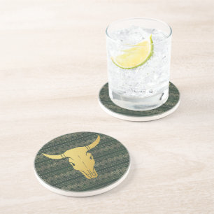 Dessous De Verre En Grès Boho Gold Steer
