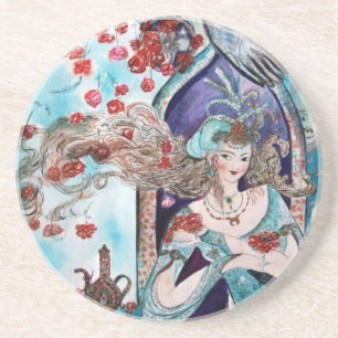 DESSOUS DE VERRE EN GRÈS BOÎTE ORIENTAL FAIRY
