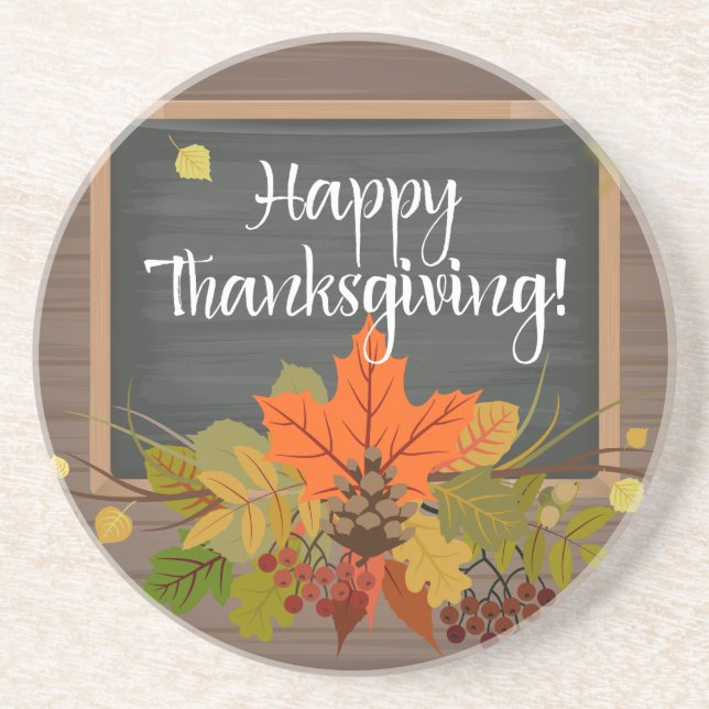 Dessous De Verre En Grès bon thanksgiving (Devant)