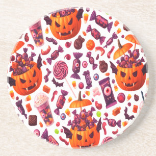 Dessous De Verre En Grès Bonbons pourpres Pour Dracula Gothique Halloween