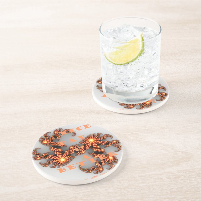 Dessous De Verre En Grès Bonne journée et meilleure nuit (Côté)