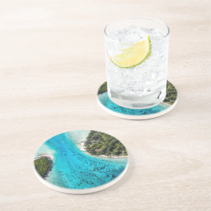 Dessous De Verre En Grès Bora Bora - Chemin Vers L'Océan