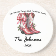 Bottes de Noël et racines de cowboy