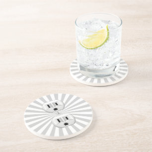 Dessous De Verre En Grès Bouchon électrique Mur Outlet Fun Personnaliser Ce