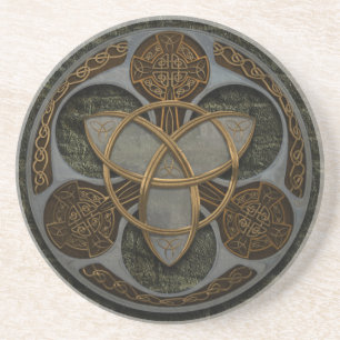 Dessous De Verre En Grès Bouclier celtique de trinité