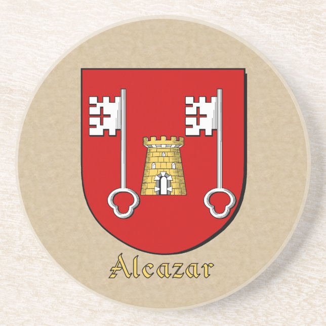 Dessous De Verre En Grès Bouclier héraldique d'Alcazar (Devant)