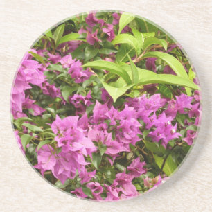 Dessous De Verre En Grès Bougainvillées tropicales violettes