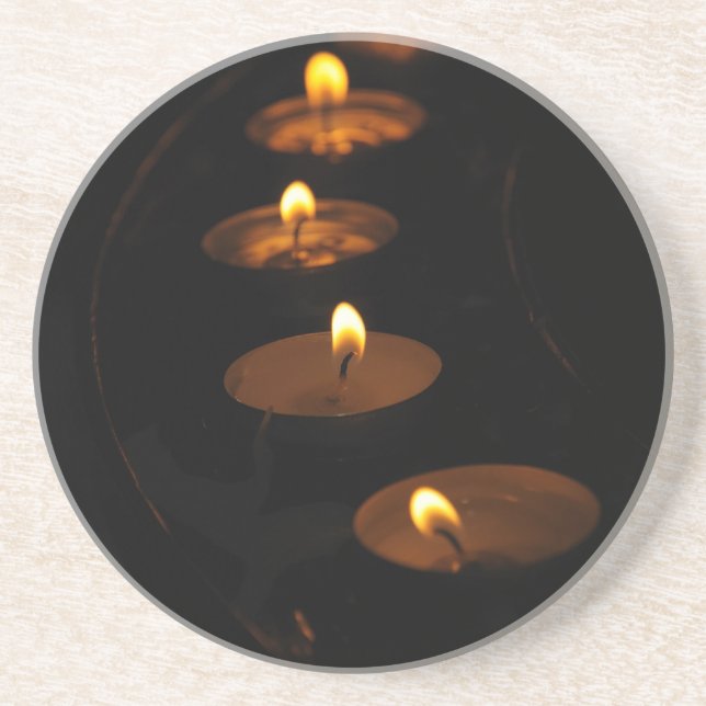 Dessous De Verre En Grès bougies (Devant)