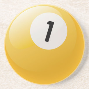 Dessous De Verre En Grès Boule de billards du numéro 1