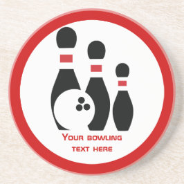 Dessous De Verre En Grès Boule de bowling et broches personnalisées