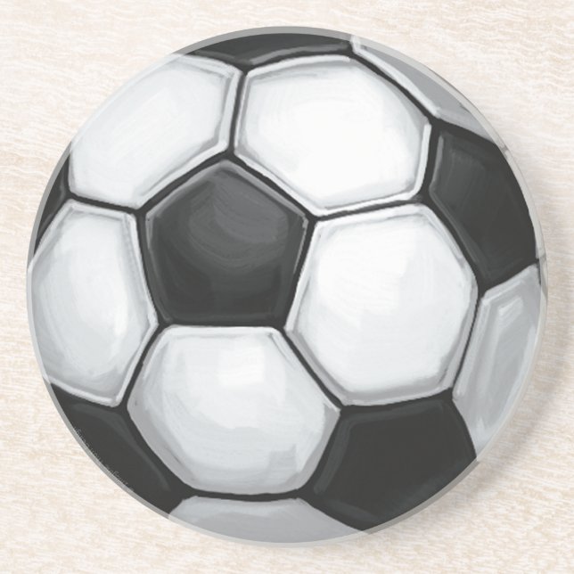 Dessous De Verre En Grès Boule de football (Devant)