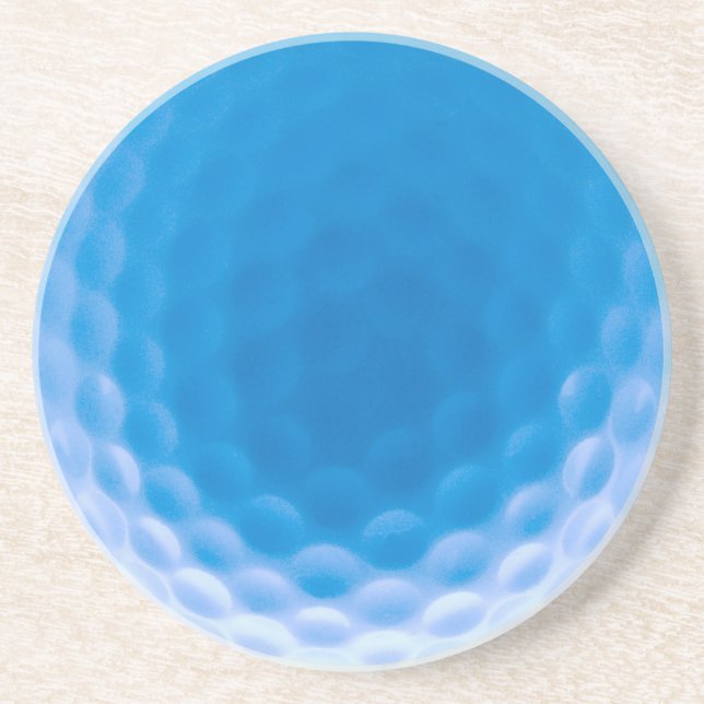 Dessous De Verre En Grès Boule de golf Texture Dimples Arctic Blue (Devant)