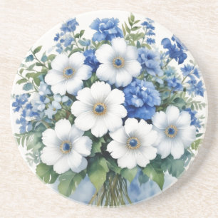 Dessous De Verre En Grès Bouquet de fleurs Elégante aquarelle