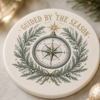Boussole d'hiver Pin de Noël Boisson Décor