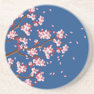 Dessous De Verre En Grès Branches de fleurs de cerisier