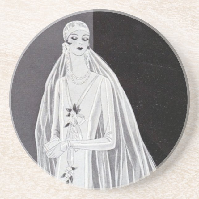 Dessous De Verre En Grès Bride du Flapper (Devant)