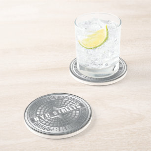 Dessous De Verre En Grès Bronx des trous de forage