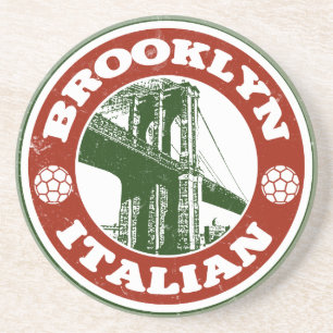 Dessous De Verre En Grès Brooklyn New York Italiens