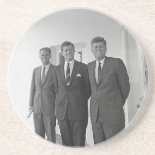 Dessous De Verre En Grès Bros, président John Kennedy, Robert & Ted