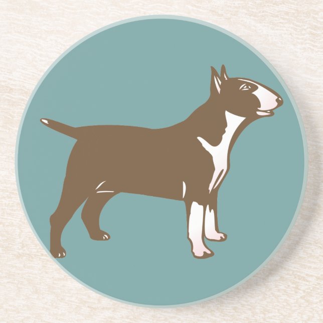 Dessous De Verre En Grès Bull Terrier (Devant)