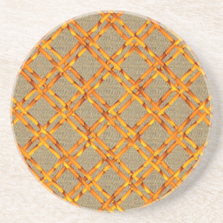 DESSOUS DE VERRE EN GRÈS BURLAP-AND-BAMBOO