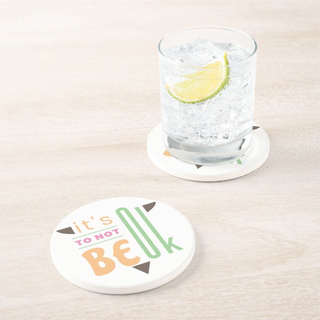 Dessous De Verre En Grès Ça ne va pas. (Côté)