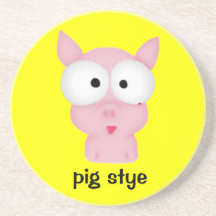 Dessous De Verre En Grès Caboteur d'étable de porc