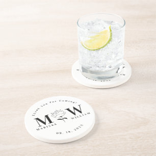 Dessous De Verre En Grès Cadeaux de mariage monogramme personnalisés Faveur