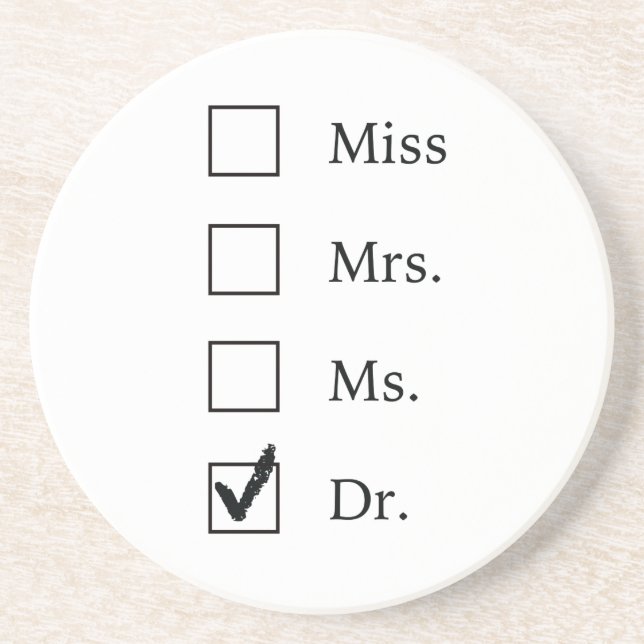 Dessous De Verre En Grès Cadeaux de PhD pour des femmes (Devant)