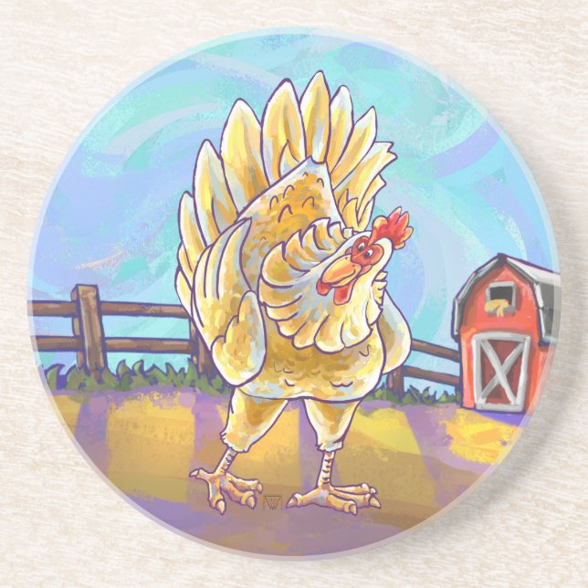Dessous De Verre En Grès Cadeaux et accessoires de poulet (Devant)