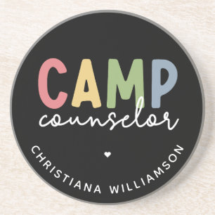 Dessous De Verre En Grès Cadeaux personnalisés de conseillers de camp