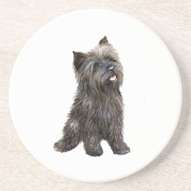 Dessous De Verre En Grès Cairn Terrier - bringé (Devant)