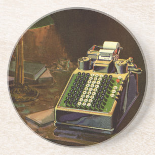 Dessous De Verre En Grès Calculateur comptable Comptomètre vintage