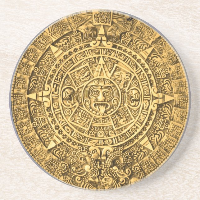 Dessous De Verre En Grès calendrier maya (Devant)