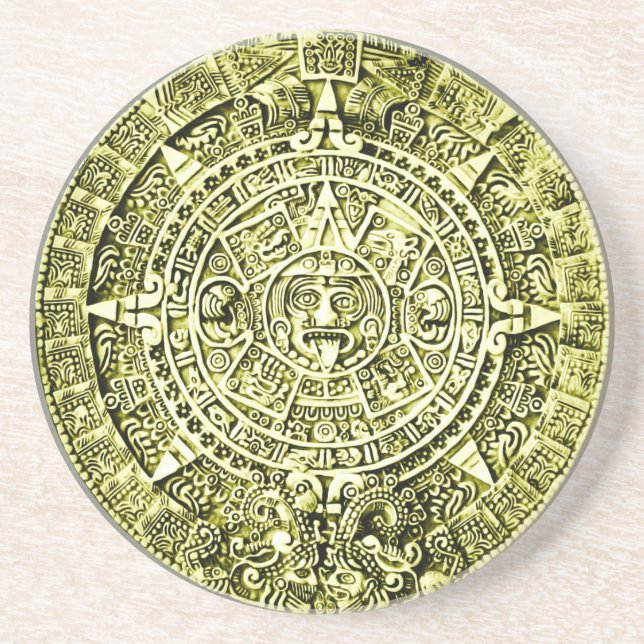Dessous De Verre En Grès calendrier maya (Devant)