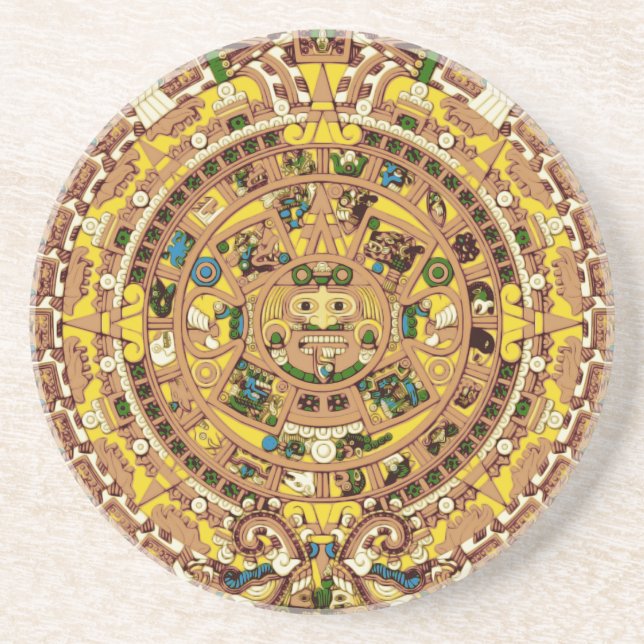 Dessous De Verre En Grès calendrier maya (Devant)