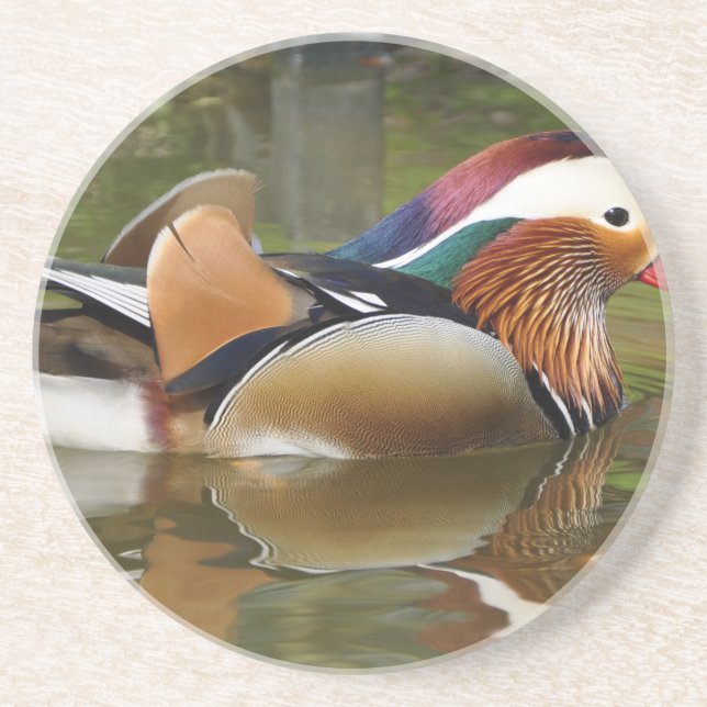 Dessous De Verre En Grès canard mandarin (Devant)