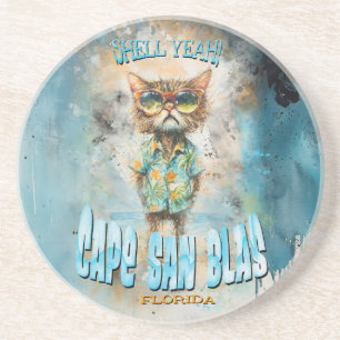 Dessous De Verre En Grès Cape San Blas Florida Beach Cat