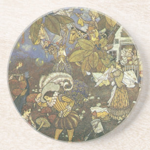 Dessous De Verre En Grès Caractères vintage Classic Storybook, Edmund Dulac