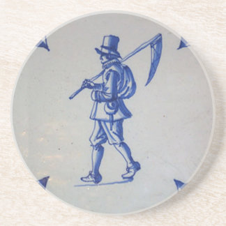 Dessous De Verre En Grès Carreaux bleus Delft - Modèle