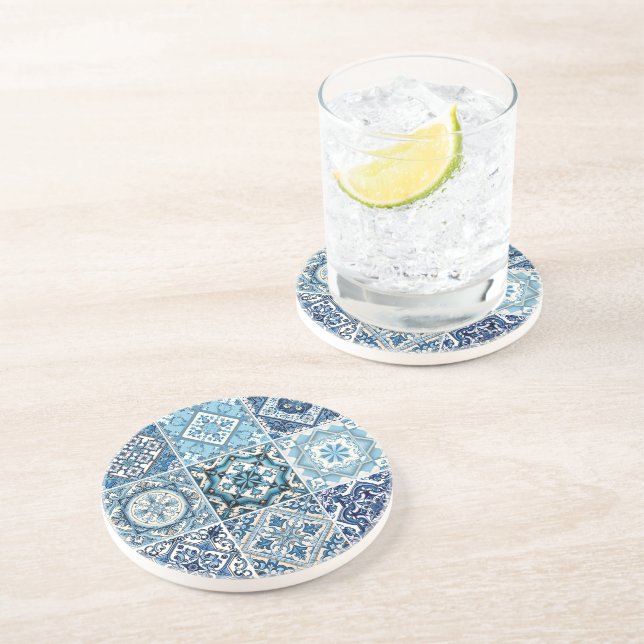 Dessous De Verre En Grès Carrelage méditerranéen, Portugais, Azulejo, Majol (Côté)